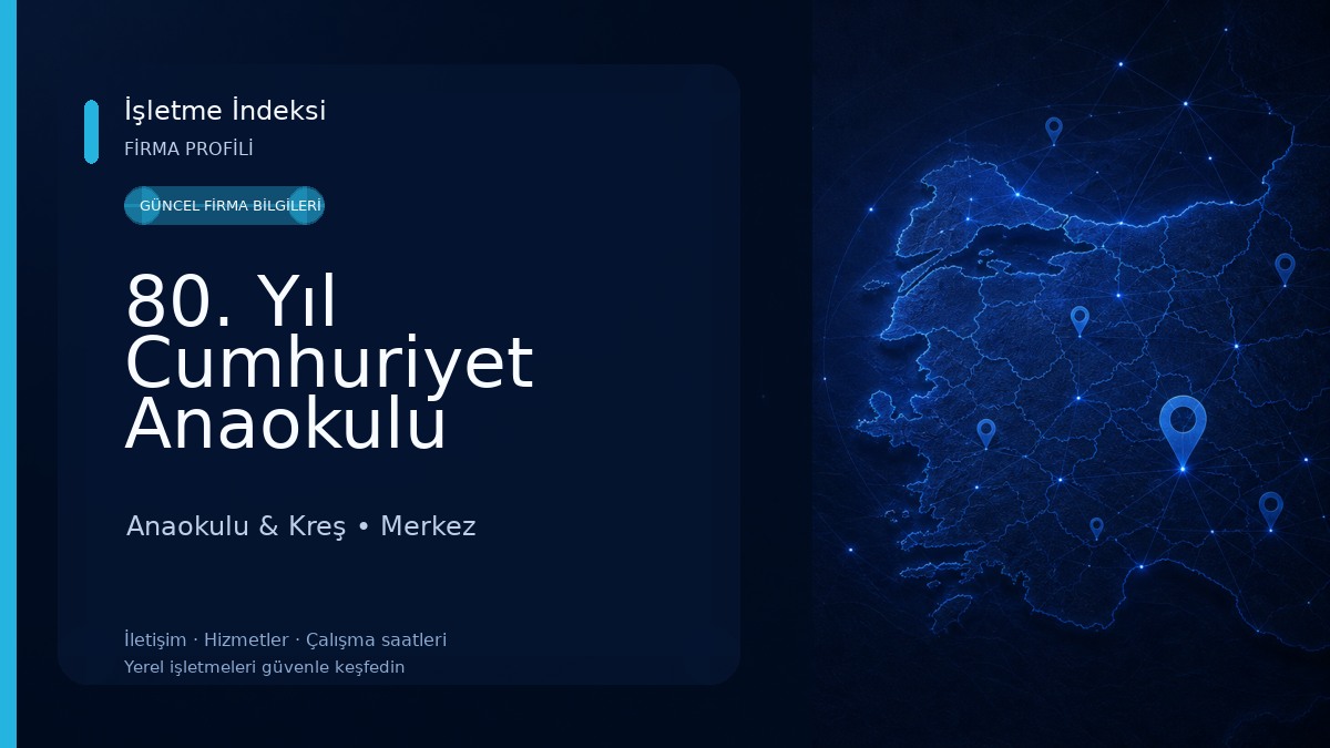 80. Yıl Cumhuriyet Anaokulu Anaokulu & Kreş