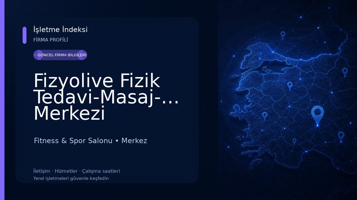 Fizyolive Fizik Tedavi-Masaj-Pilates Merkezi Fitness & Spor Salonu