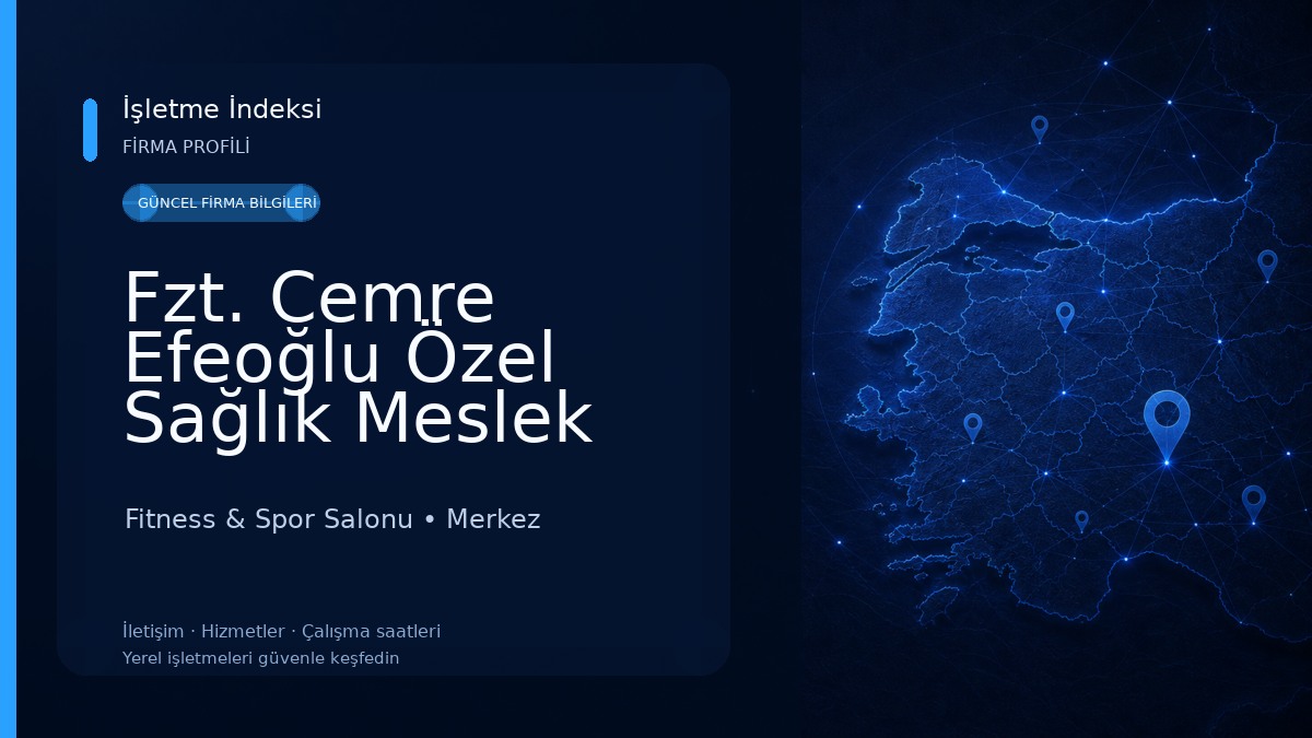 Fzt. Cemre Efeoğlu Özel Sağlık Meslek Birimi FİZYOHAND