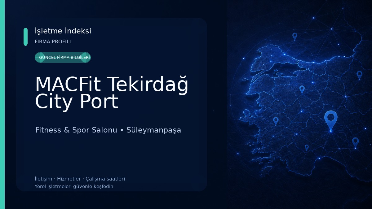MACFit Tekirdağ City Port Fitness & Spor Salonu