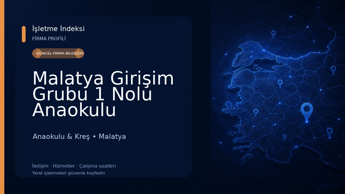 Malatya Girişim Grubu 1 Nolu Anaokulu Anaokulu & Kreş