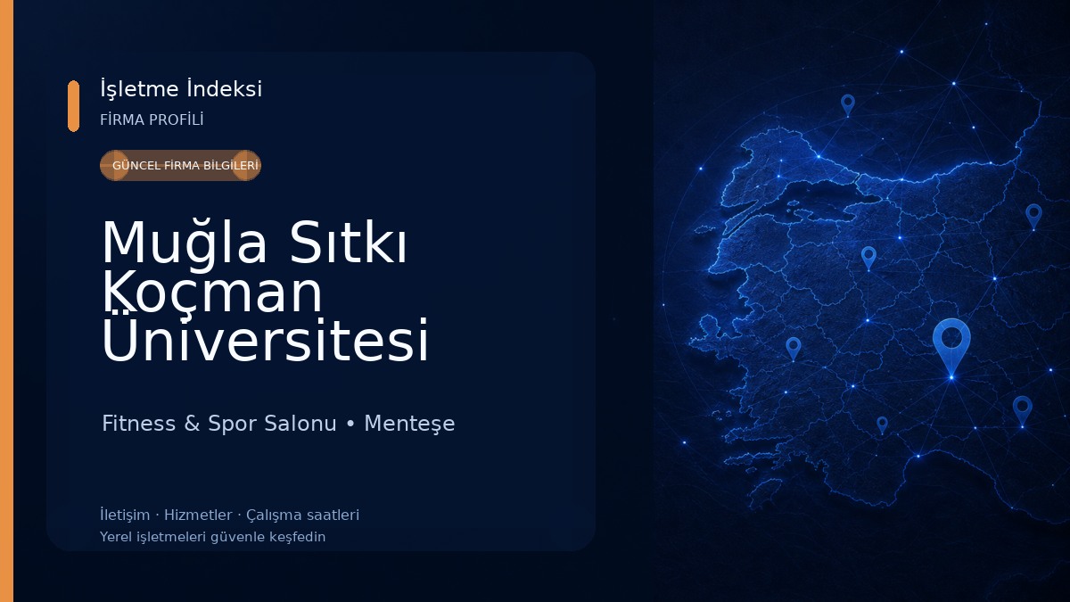 Muğla Sıtkı Koçman Üniversitesi Kapalı Spor Salonu Fitness & Spor Salonu