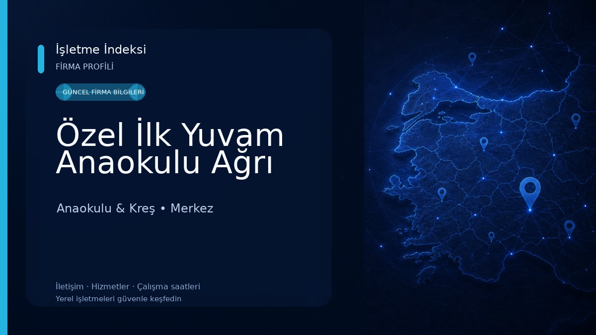 Özel İlk Yuvam Anaokulu Ağrı Anaokulu & Kreş