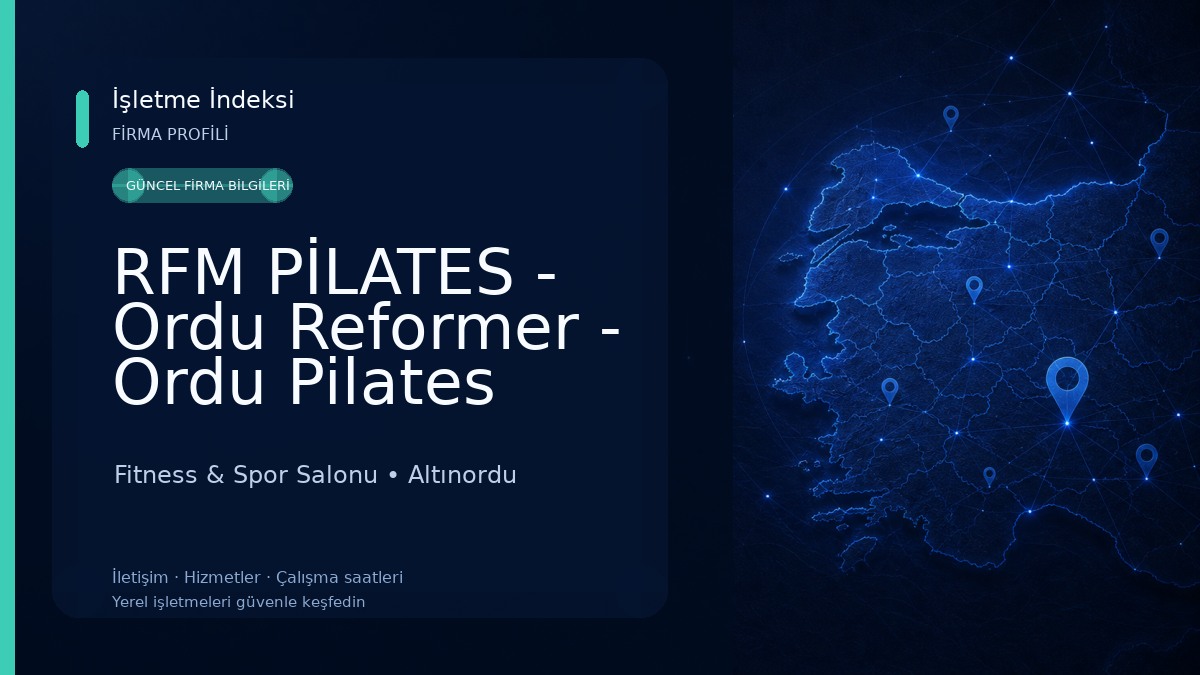 RFM PİLATES - Ordu Reformer - Ordu Pilates Salonu