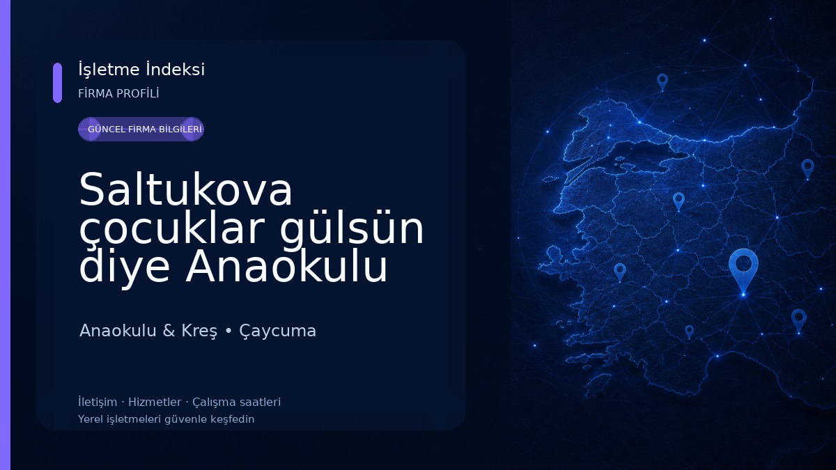 Saltukova çocuklar gülsün diye Anaokulu Anaokulu & Kreş