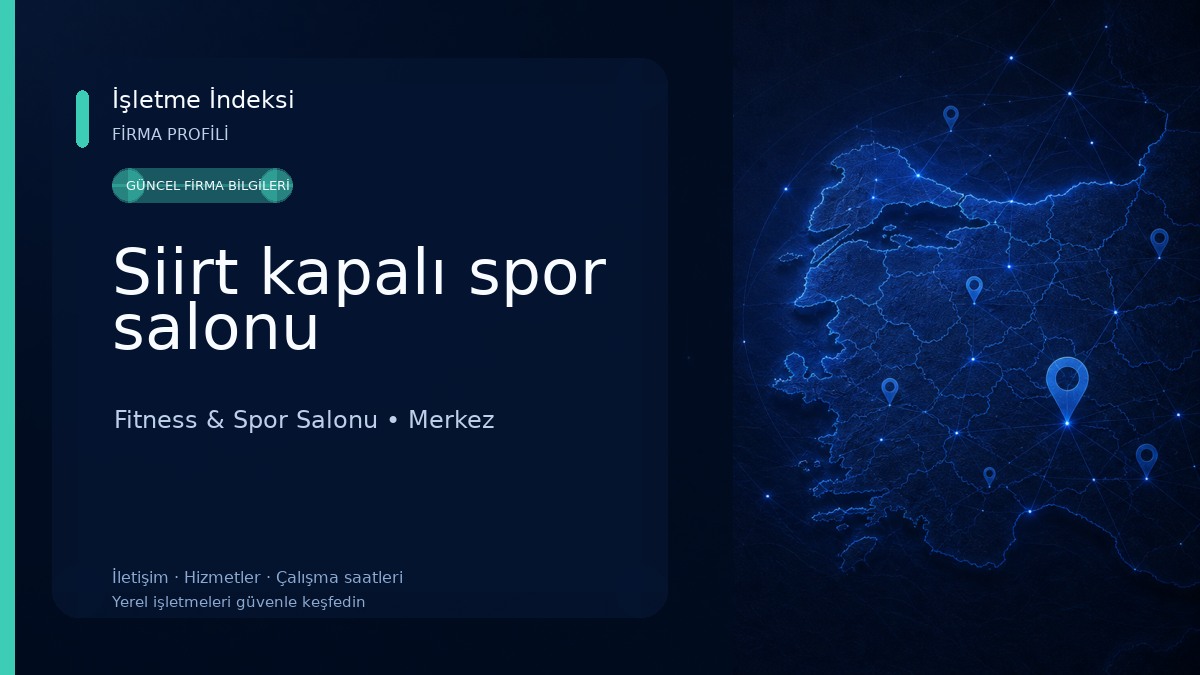 Siirt kapalı spor salonu Fitness & Spor Salonu