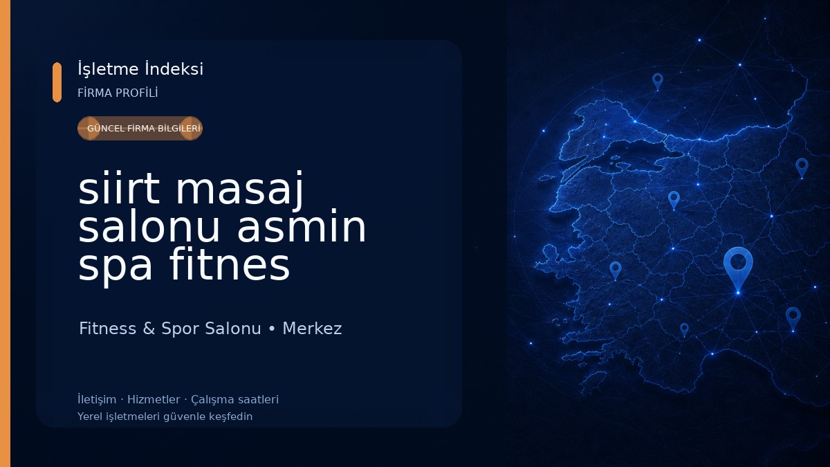 siirt masaj salonu asmin spa fitnes merkezi Fitness & Spor Salonu