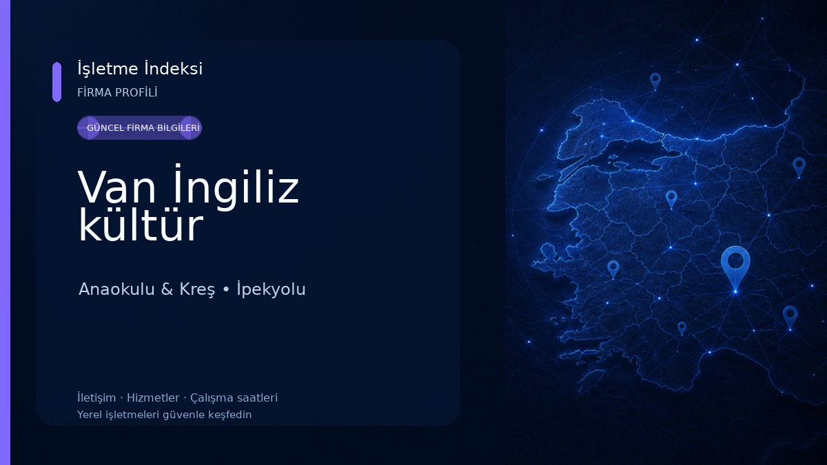 Van İngiliz kültür Anaokulu & Kreş