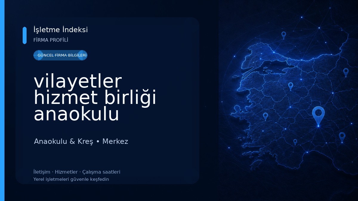 vilayetler hizmet birliği anaokulu 