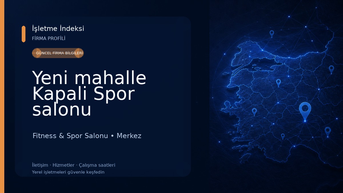 Yeni mahalle Kapali Spor salonu